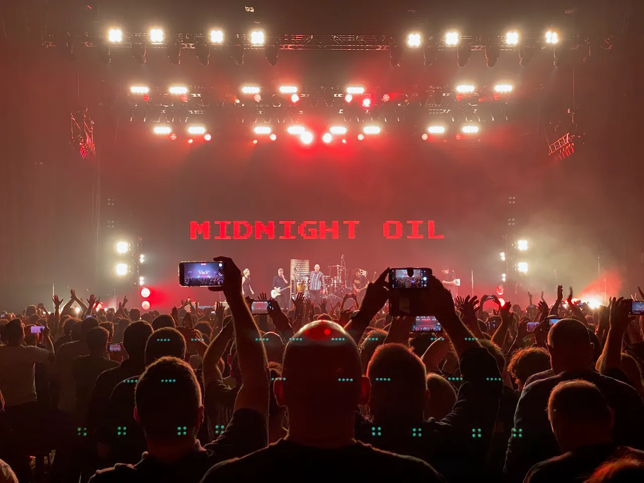 Midnight Oil live on the Resist tour, 2022